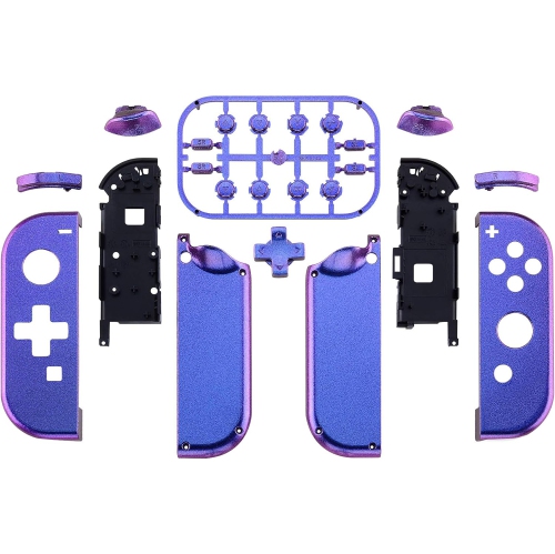 Chameleon Purple Blue Joycon Handheld Controller Housing w/Full Buttons, DIY Replacement