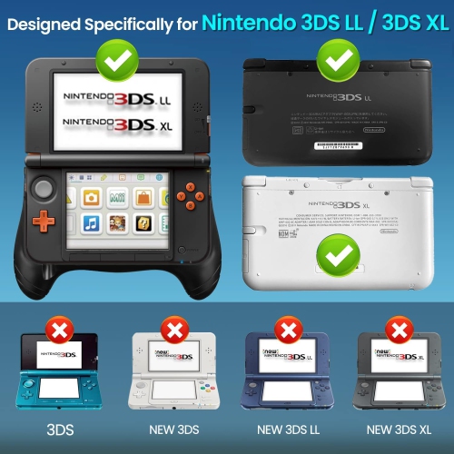 Support de manette flexible durable Support de poignée Compatible avec la Nintendo 3DS LL/XL