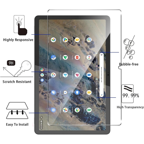 [2 Pack] Screen Protector for Lenovo Chromebook Duet 3, Tempered Gl, Anti-Scratch, 9H Hardness