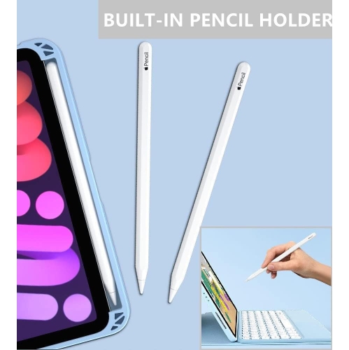 Keyboard Case for Galaxy Tab S6 Lite 2022/2020, Magnetically Detachable Bluetooth Round Key