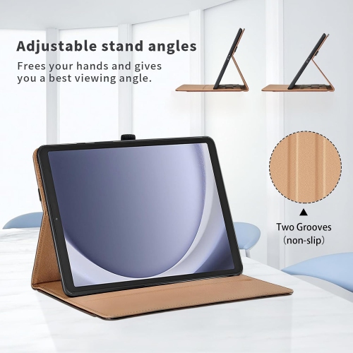 Case for Samsung Galaxy Tab A9 8.7 inch 2023 - [Hand Strap] Multi-Angle Viewing Stand PU Leather Flip