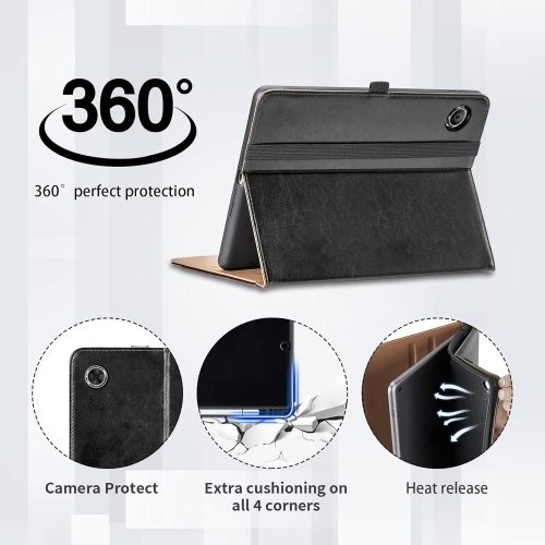 Case for Samsung Galaxy Tab A9 8.7 inch 2023 - [Hand Strap] Multi-Angle Viewing Stand PU Leather Flip