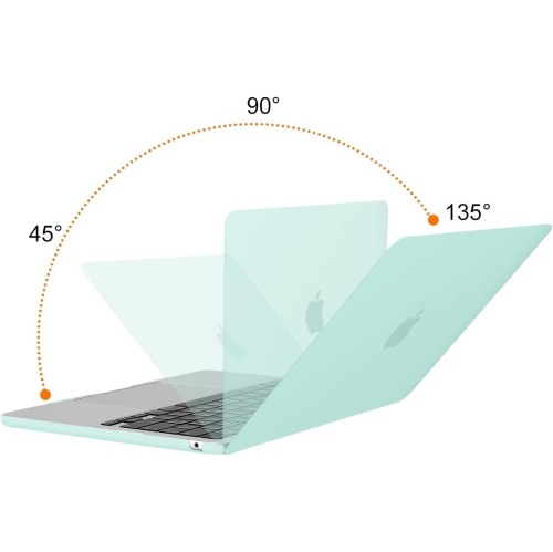 Compatible avec l'étui pour MacBook Air 13 po 2024 2023 2022 M3 A3113 M2 A2681 Touch ID, étui rigide et clavier