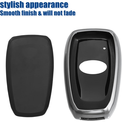 TPU Car Remote Key Fob Cover Fit for Subaru Forester - Pack of 1 Silver Tone
