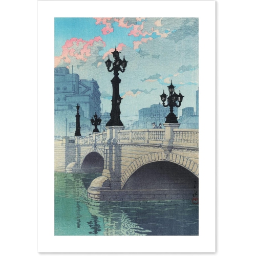 Hasui Kawase «&nbsp;Tokaido Scenery Selection Nihonbashi&nbsp;», affiche japonaise