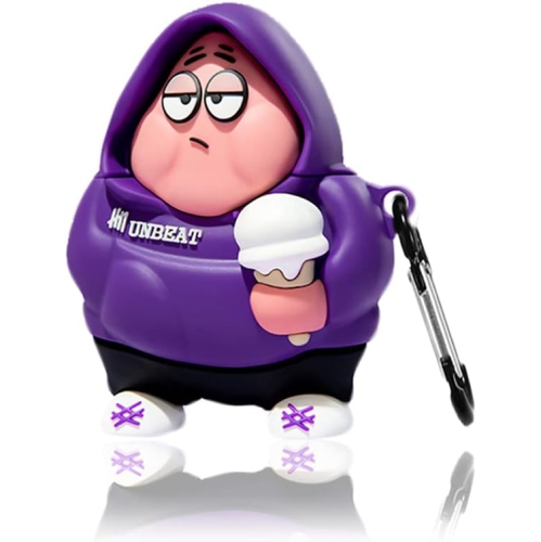 VIWIND  Cute Case Cover Compatible With Airpods Pro With Carabiner Keychain Hook, Funny Kawaii 3D Soft Silicone