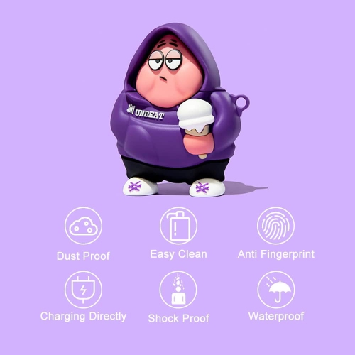 Cute Case Cover Compatible with AirPods Pro with Carabiner Keychain Hook,Funny Kawaii 3D Soft Silicone