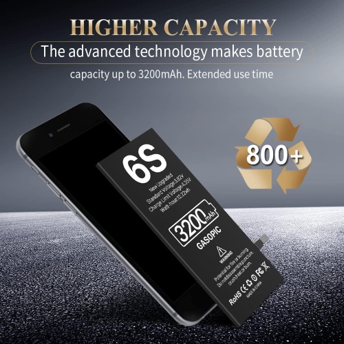 [3200&nbsp;mAh] Haute capacité y, iPhone 6S y, pour iPhone 6S modèle A1633, A1688, A1700 avec Professional Easy
