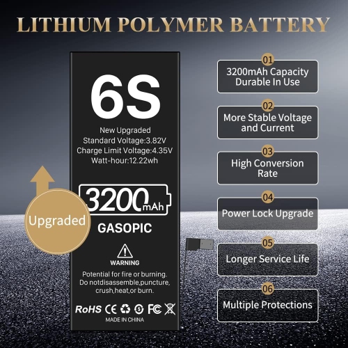 [3200&nbsp;mAh] Haute capacité y, iPhone 6S y, pour iPhone 6S modèle A1633, A1688, A1700 avec Professional Easy