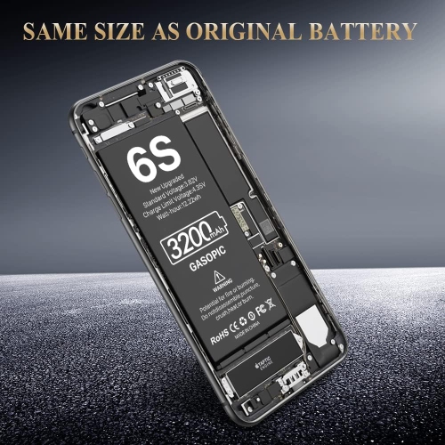 [3200&nbsp;mAh] Haute capacité y, iPhone 6S y, pour iPhone 6S modèle A1633, A1688, A1700 avec Professional Easy