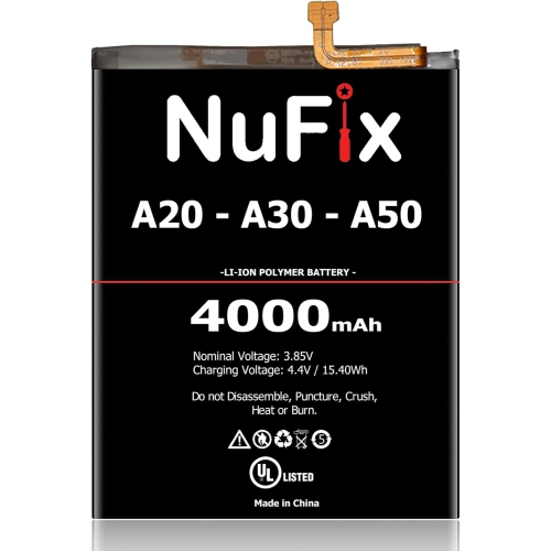 Replacement y for Samsung Galaxy A50 A30 A30S A20 4000mAh Compatible Kit EB-BA505ABU EB-BA505ABE