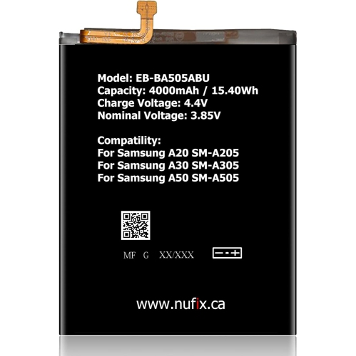 Replacement y for Samsung Galaxy A50 A30 A30S A20 4000mAh Compatible Kit EB-BA505ABU EB-BA505ABE