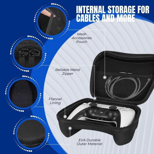 TNP Carrying Travel Storage Case for PS5 Controller, PS4 Controller, Xbox Series X / S / Xbox One Controller, Nintendo