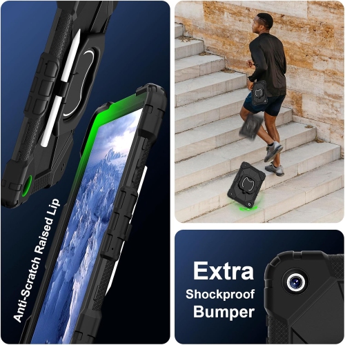 Case for Samsung Galaxy Tab A9 Plus/A9+ 11 Inch Model with [Shoulder Strap] [Pencil Holder]