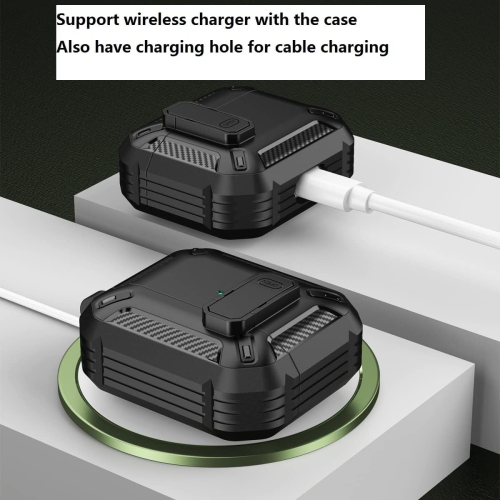 Cover Compatible with AirPods 3rd Generation, PC + TPU Protective Case with Hook Compatible for AirPods 3,