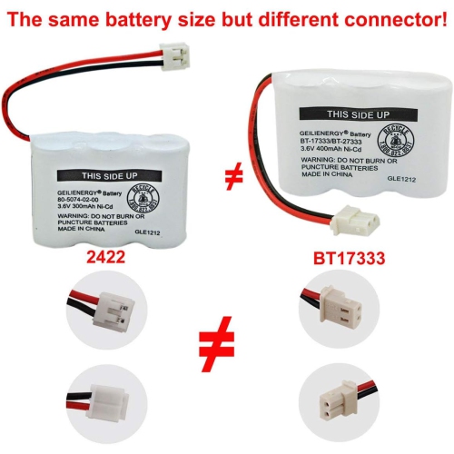 BT-17333 BT-27333 Handset Telephone Rechargeable y 2/3AA 3.6V NI-CD Cordless Phone y Compatible