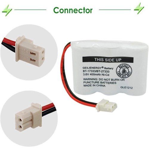 BT-17333 BT-27333 Handset Telephone Rechargeable y 2/3AA 3.6V NI-CD Cordless Phone y Compatible