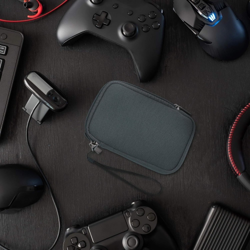 Étui de transport compatible avec la Nintendo 3DS XL - Pochette de console en néoprène avec fermeture à glissière - Gris