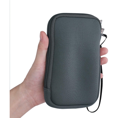 Étui de transport compatible avec la Nintendo 3DS XL - Pochette de console en néoprène avec fermeture à glissière - Gris