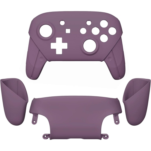 Dark Grayish Violet Faceplate Backplate Handles for Nintendo Switch Pro Controller, Soft Touch DIY