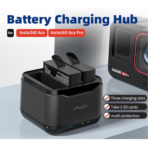 Station de chargement compatible avec Insta360 Ace Pro/Insta360 Ace Fast y Charger y Charging Butler Action