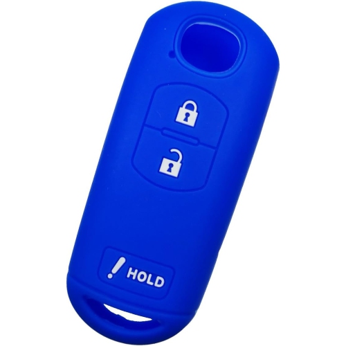 WAZSKE13D01 3Btn Smart Key Fob Remote Covers Case Holder Jacket for 2016 2017 2018 2019 Mazda 3 CX3 CX5 CX7