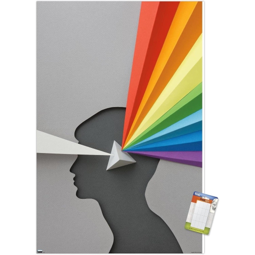 Affiche murale de prisme en papier arc-en-ciel