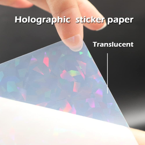 18Pcs Translucent Printable Vinyl Sticker Paper Waterproof Holographic Printer Paper