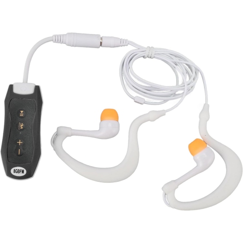 Waterproof Swimming MP3 Player, IPX8 8G Memory Swimming Rubber Coated, USB Music Player with Earphone,