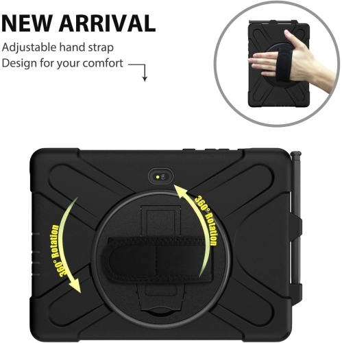 Case for Samsung Galaxy Tab Active Pro 10.1 Inch SM-T540/SM-T547, 360 Degree Swivel Kickstand Hand Shoulder