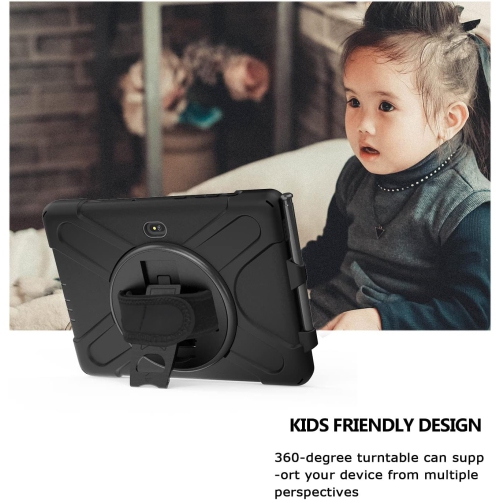 Case for Samsung Galaxy Tab Active Pro 10.1 Inch SM-T540/SM-T547, 360 Degree Swivel Kickstand Hand Shoulder