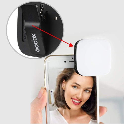 M32 Mobilephone Lighting Round Light for Camera, Rechargeable y, On-Camera Video Lights for iPhone iPad