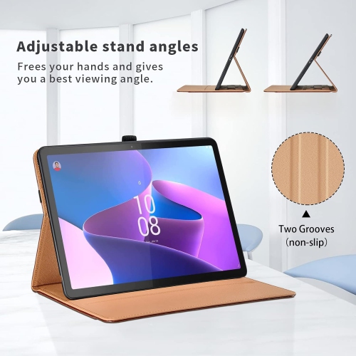 Lenovo Tab P11 Pro Gen 2 Case - Multi-Angle Viewing Stand PU Leather Tablet Case with Large Pocket