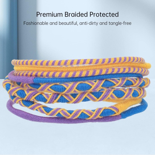 Ecouteurs colorés avec fil et ro - Écouteurs boutons 3,5&nbsp;mm avec télécommande tressée