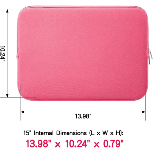 RAINYEAR Housse pour ordinateur portatif 15 po Étui de protection Sac de transport pour ordinateur à fermeture à glissière Couverture souple