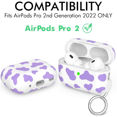 Matte Cow Print Case for Airpods Pro 2nd Generation Case Cover AirPods Pro 2 Hard TPU Protective Cover