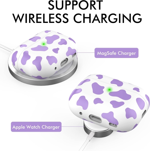 Matte Cow Print Case for Airpods Pro 2nd Generation Case Cover AirPods Pro 2 Hard TPU Protective Cover