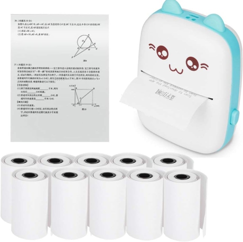 10 Roll Thermal Paper, Black on White, Thermal Printer Paper for Bluetooth Pocket Printer, 6M Length for Each Roll,