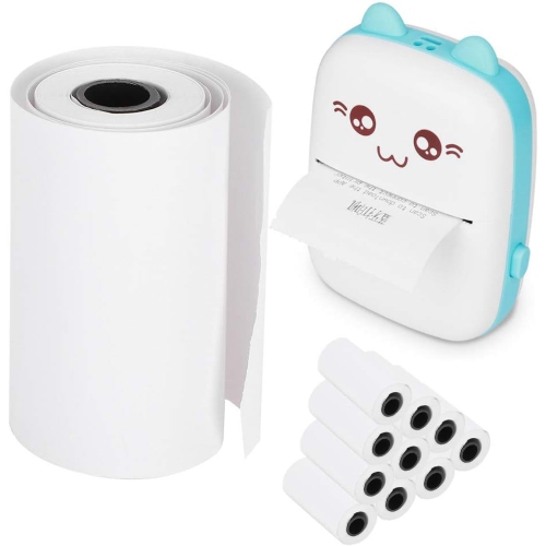 10 Roll Thermal Paper, Black on White, Thermal Printer Paper for Bluetooth Pocket Printer, 6M Length for Each Roll,