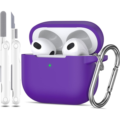 MHYALUDO  Airpods 3 Case Cover, Soft Silicone Protective Case Skin for Airpods 3Rd Generation 2021 Charging Case