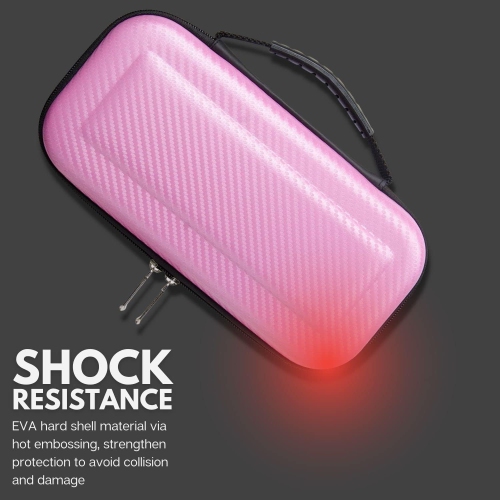 Protective Travel Carrying Case Compatible with Nintendo Switch - Hard Shell Carry Storage Bag with Handle