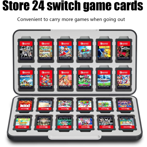 Game Storage Case for 24 Nintendo Switch Games, Switch Game Case - Space Theme