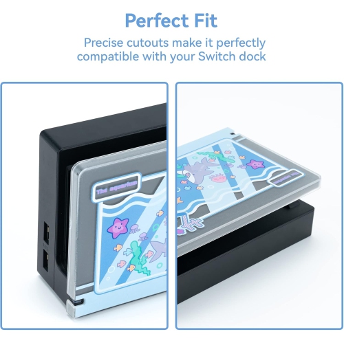 Anti Scratch Switch Dock Cover- Hard Faceplate Sleeve Pad for Switch Dock- DIY Replacement Shell Compatible