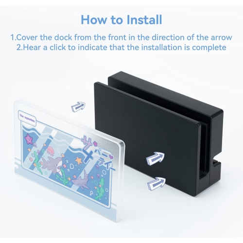 Anti Scratch Switch Dock Cover- Hard Faceplate Sleeve Pad for Switch Dock- DIY Replacement Shell Compatible