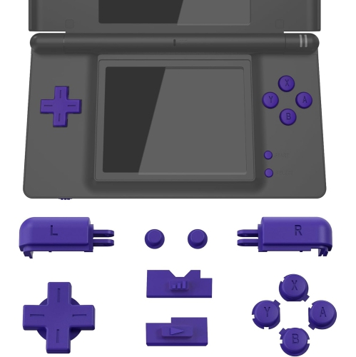 Purple Replacement Full Set Buttons for Nintendo DS Lite Handheld Console, Custom D-pad A B X Y Start