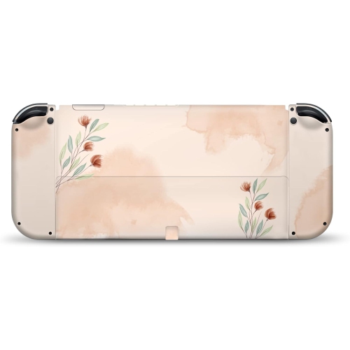 Habillage fleur compatible avec l'habillage Nintendo Switch O - Vinyle aquarelle Autocollants Nintendo Switch O de 3 M