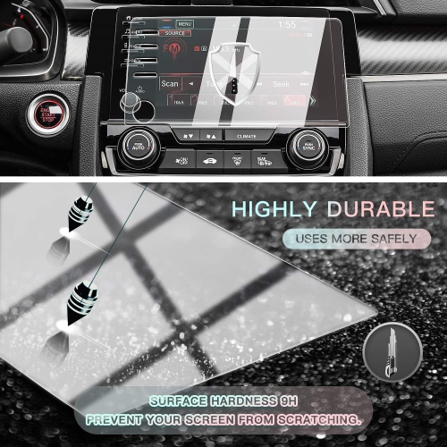 Gl Screen Protector for Civic 2020 2019: Car Navigation Display Touch Screen Protector for 2019+ Civic LX EX