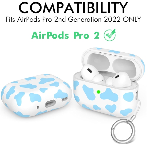 Matte Cow Print Case for Airpods Pro 2nd Generation Case Cover AirPods Pro 2 Hard TPU Protective Cover