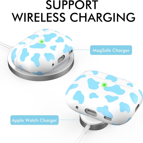 Matte Cow Print Case for Airpods Pro 2nd Generation Case Cover AirPods Pro 2 Hard TPU Protective Cover