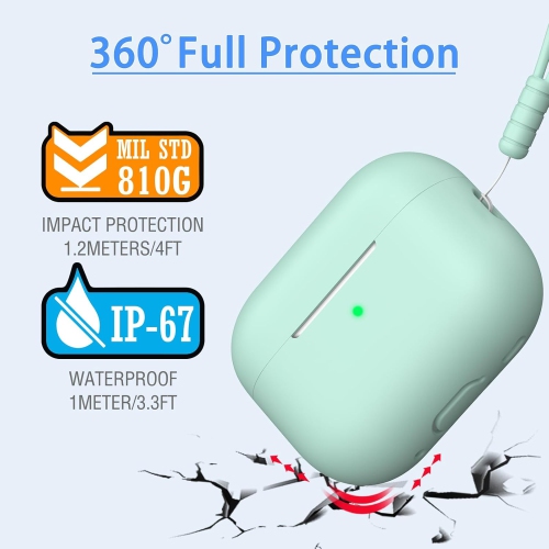 for AirPods Pro 2nd Generation Case Cover, Military Grade Anti-Fall Soft Silicone Shock-Absorbing for AirPods